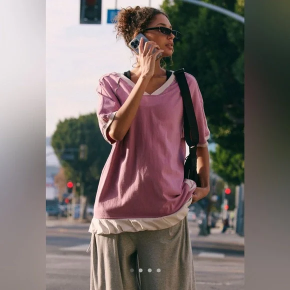 NWOT Free People FP Movement Baseline Solid Tee - Picture 1 of 7